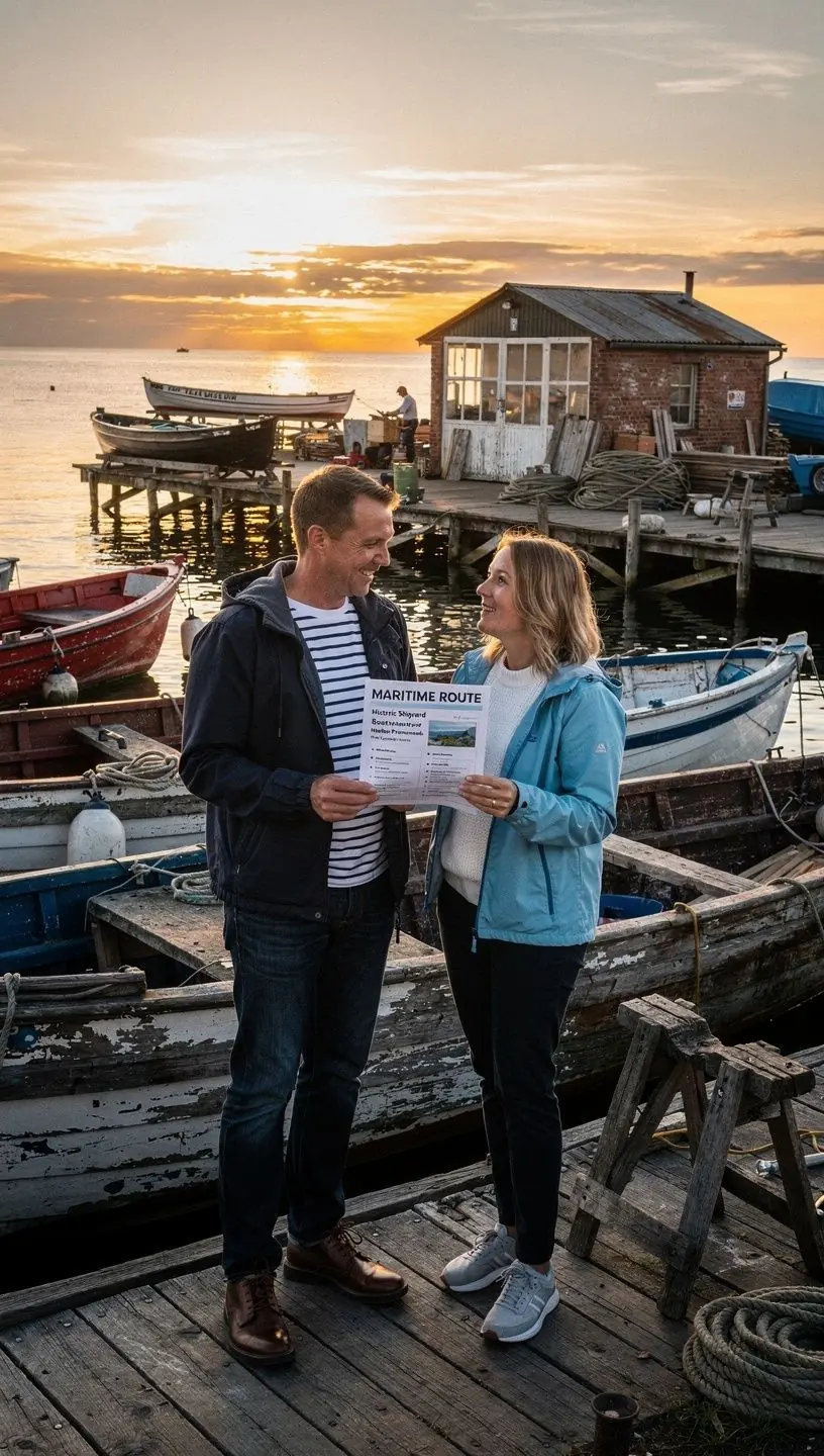 Ein atemberaubender Blick auf ein historisches Dorf mit Fachwerkhäusern und einer Kirche im Zentrum.